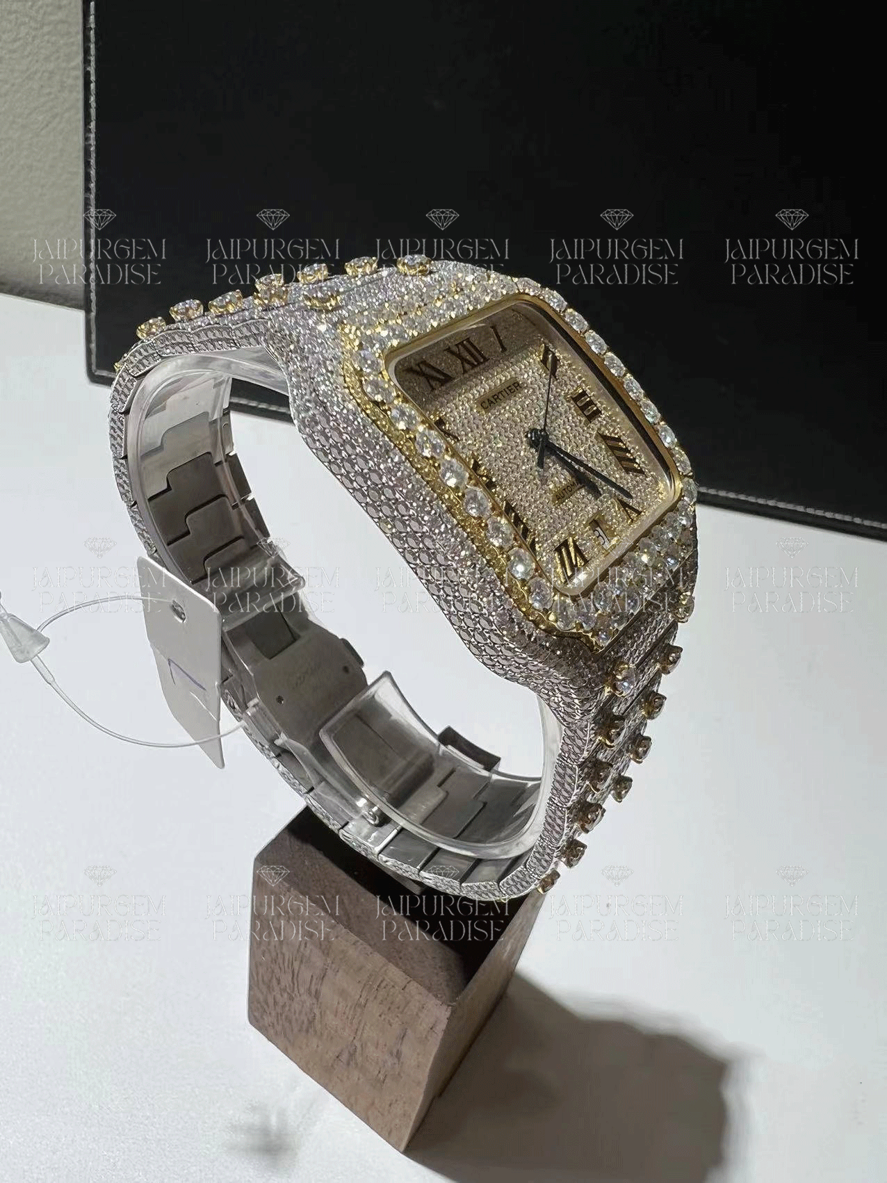 Two Tone Luxury HipHop Iced Out Automatic Movement Moissanite Diamond Watch
