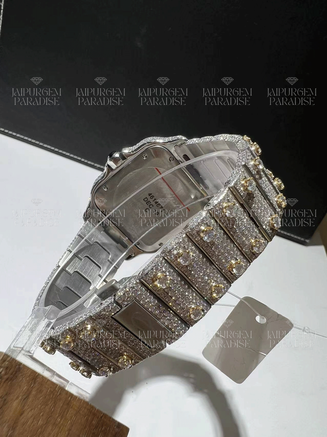 Two Tone Luxury HipHop Iced Out Automatic Movement Moissanite Diamond Watch