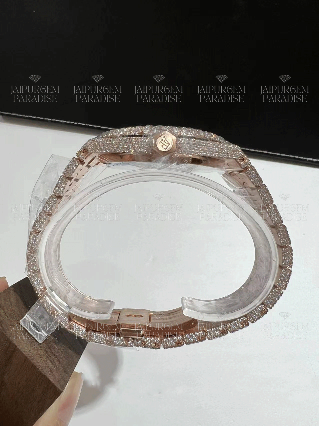 Rose Gold Luxury HipHop Iced Out Automatic Movement Moissanite Diamond Watch