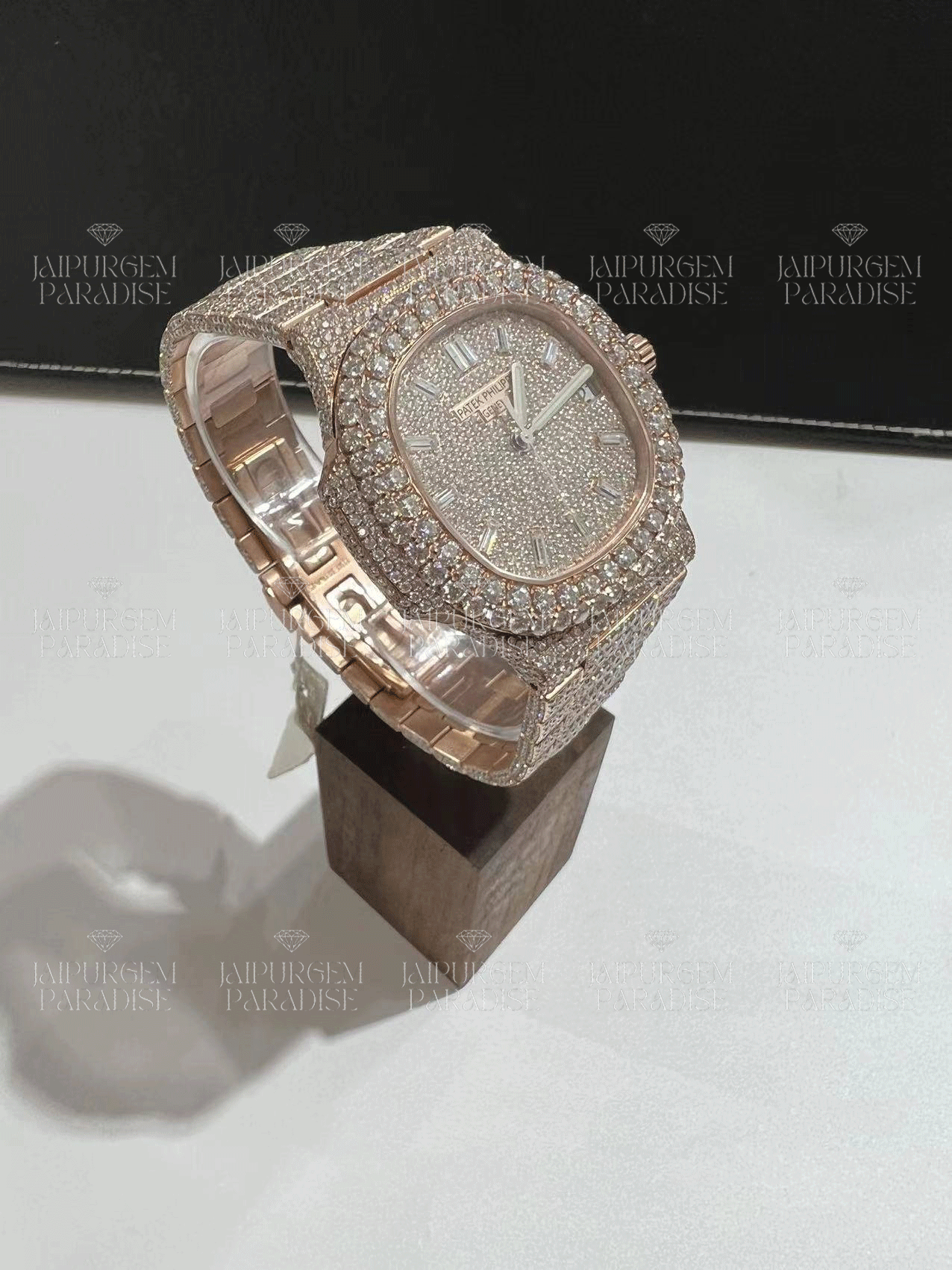 Rose Gold Luxury HipHop Iced Out Automatic Movement Moissanite Diamond Watch