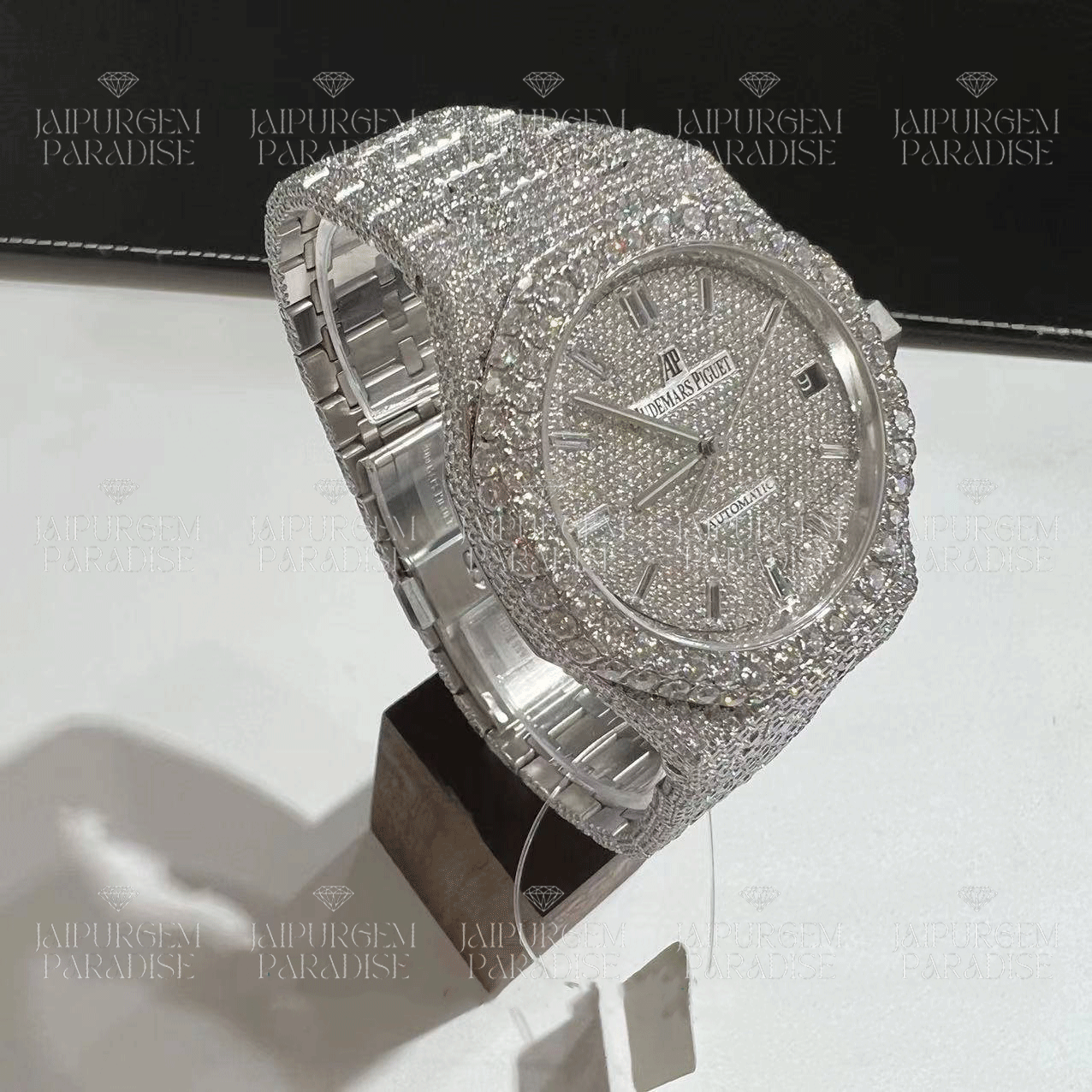 Luxury HipHop Iced Out Automatic Movement Moissanite Diamond Watch