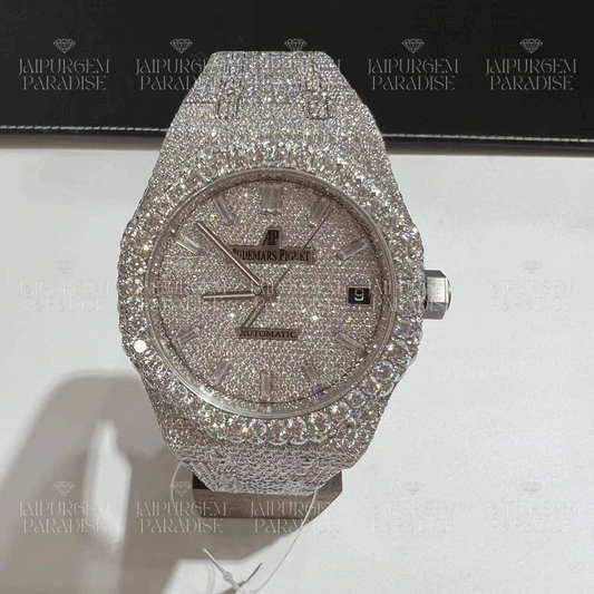 Luxury HipHop Iced Out Automatic Movement Moissanite Diamond Watch