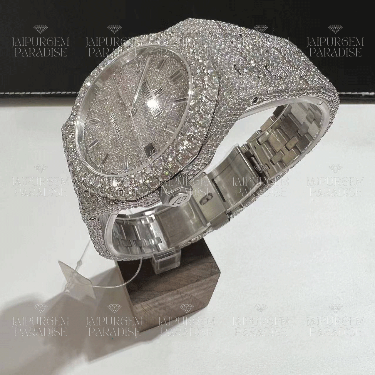 Luxury HipHop Iced Out Automatic Movement Moissanite Diamond Watch