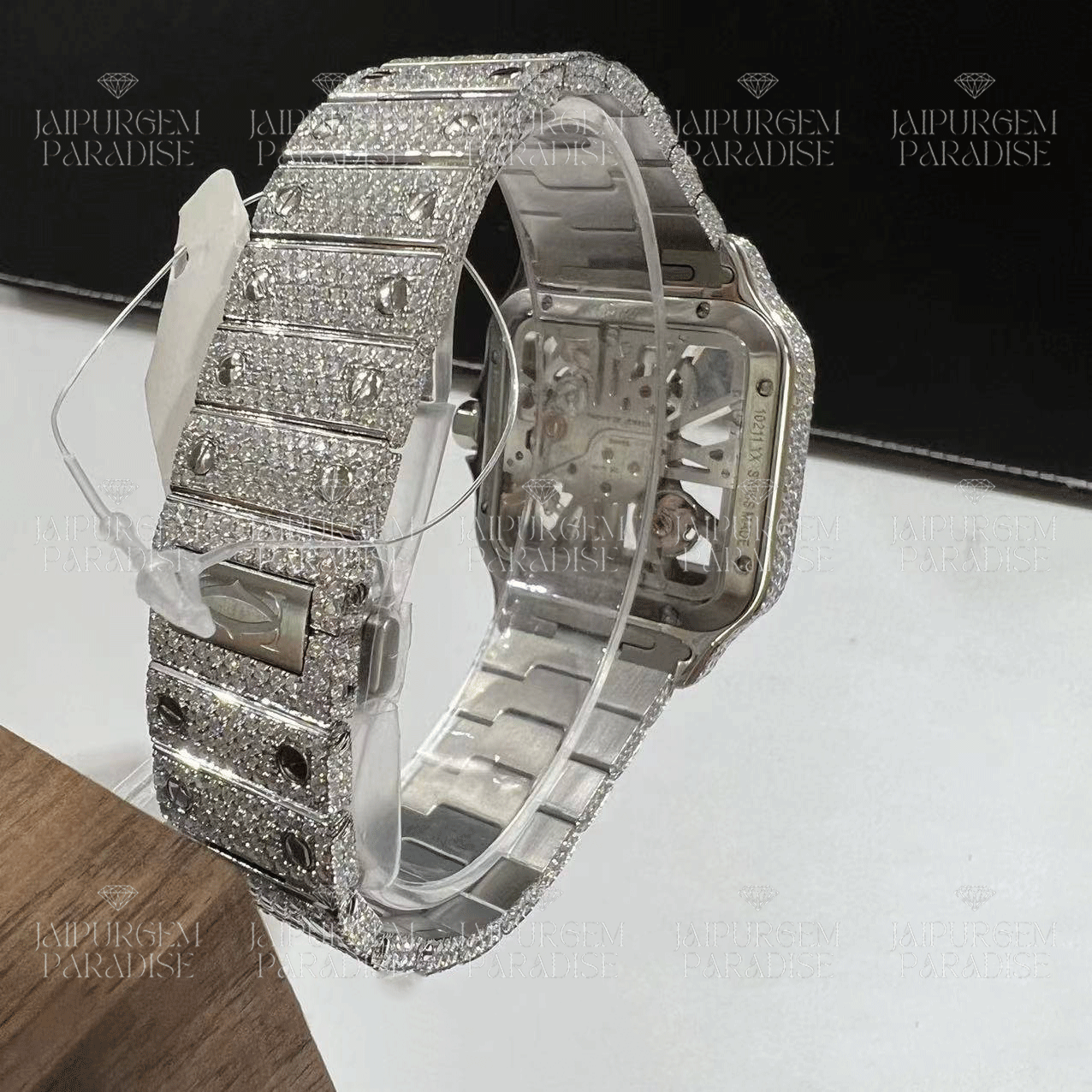 Luxury Two Tone HipHop Iced Out Automatic Movement Moissanite Diamond Watch