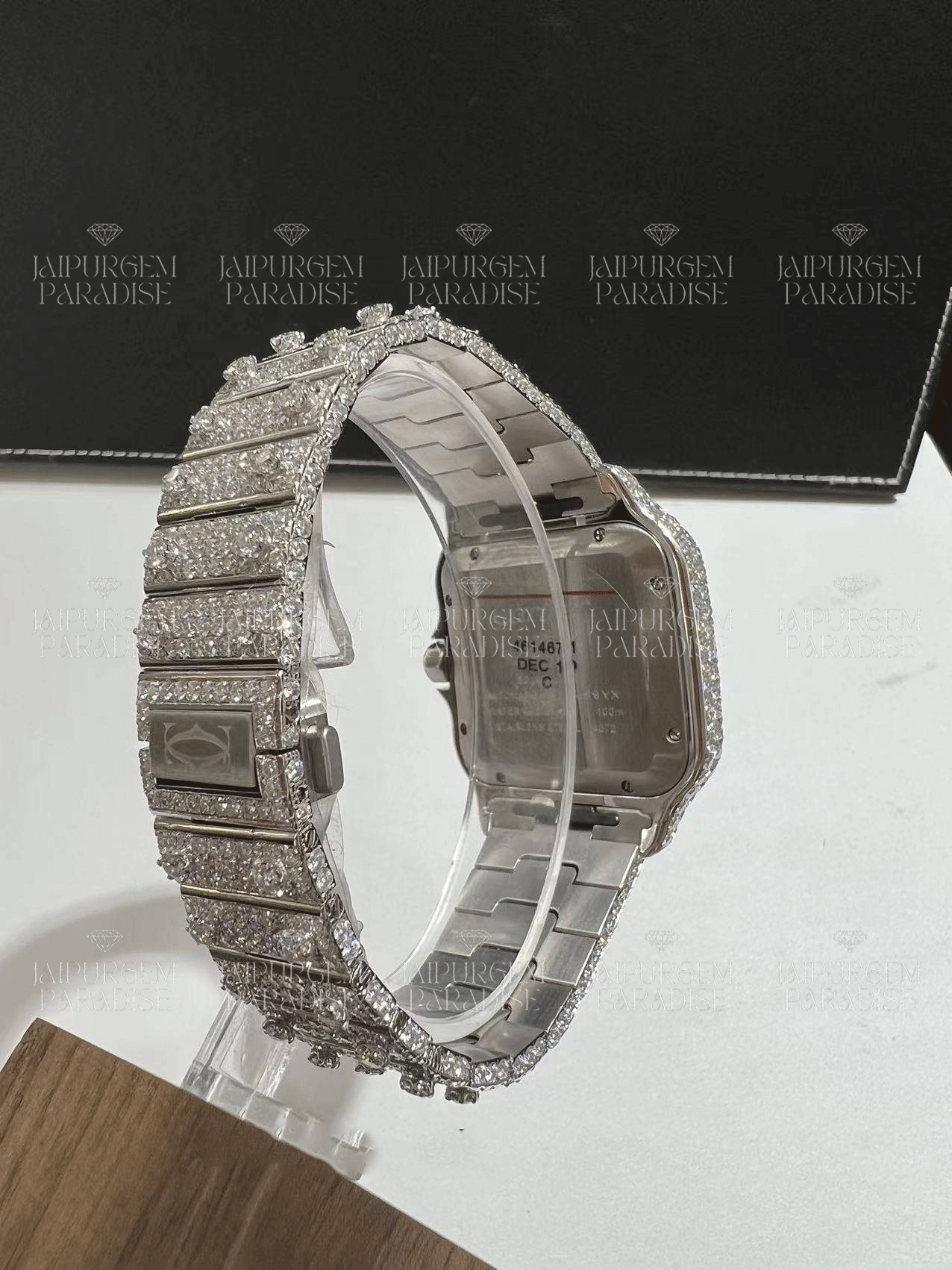 Custom Luxury HipHop Iced Out Automatic Movement Moissanite Diamond Watch