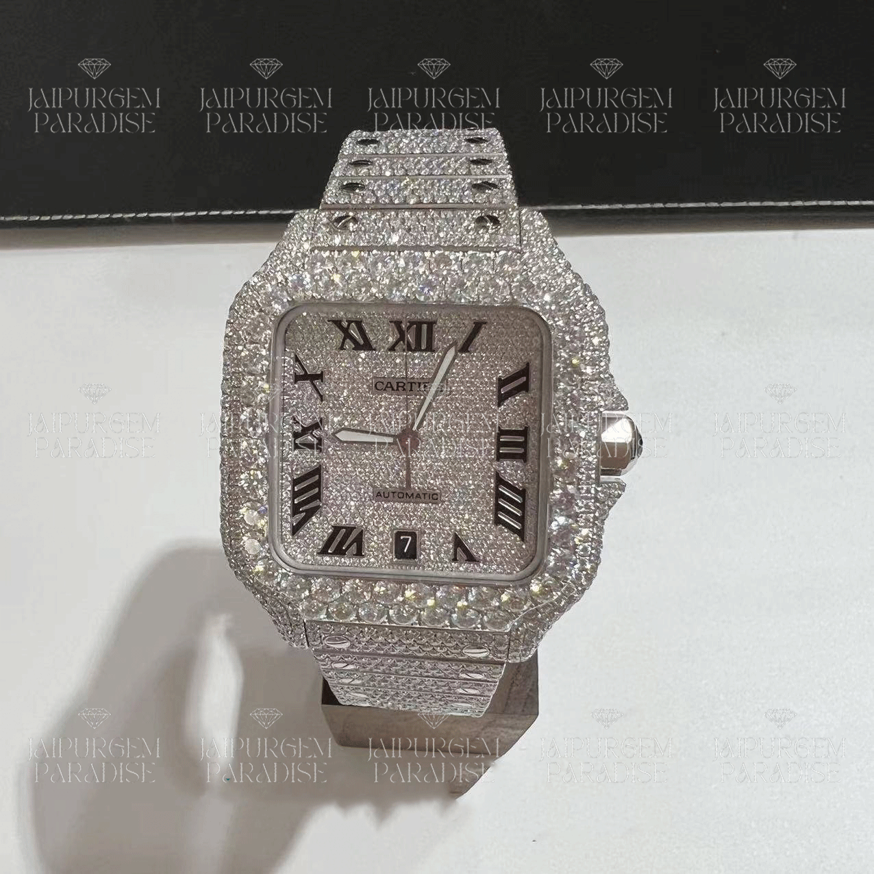 Luxury HipHop Iced Out Automatic Movement Moissanite Diamond Watch