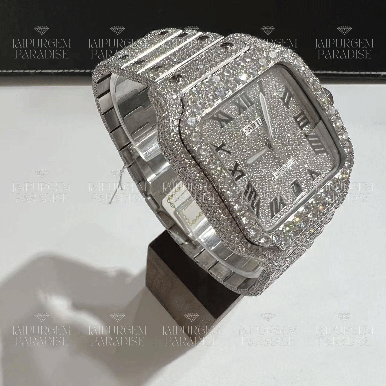 Luxury HipHop Iced Out Automatic Movement Moissanite Diamond Watch