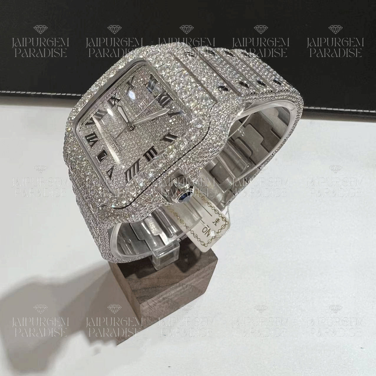 Luxury HipHop Iced Out Automatic Movement Moissanite Diamond Watch