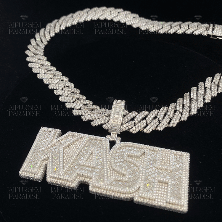 VVS Hip Hop Iced Out Moissanite Custom Letter Name Pendant