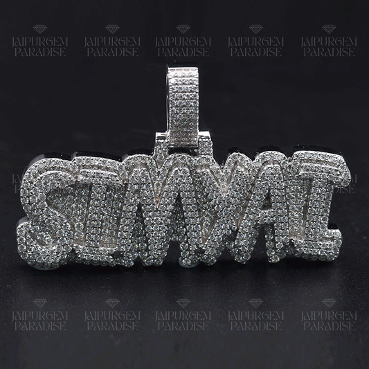 Customized Hip Hop Iced Out Moissanite Letter Name Pendant