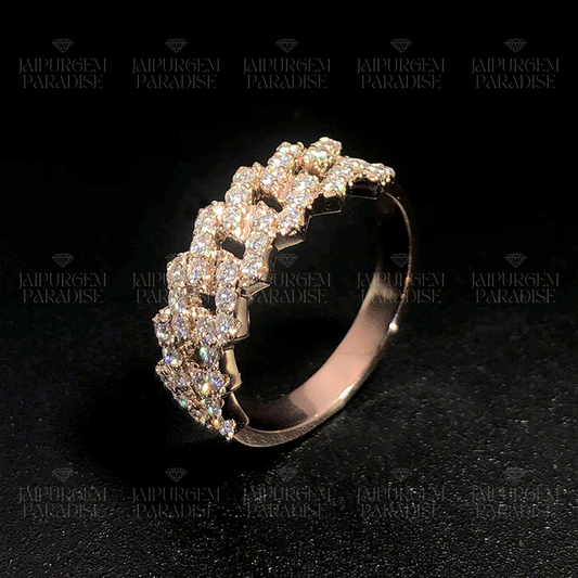 925 Silver Iced Out HipHop VVS Moissanite Diamond Cuban Ring