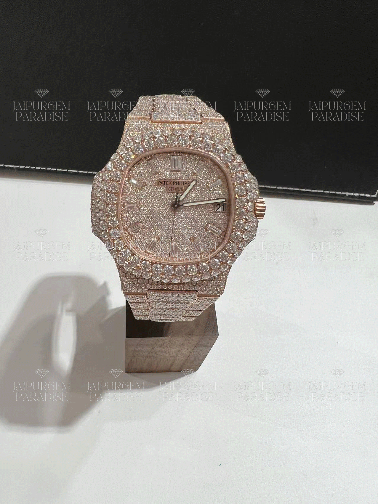 Rose Gold Luxury HipHop Iced Out Automatic Movement Moissanite Diamond Watch