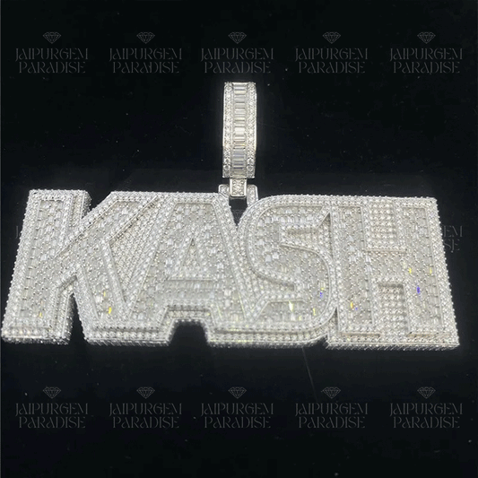 VVS Hip Hop Iced Out Moissanite Custom Letter Name Pendant